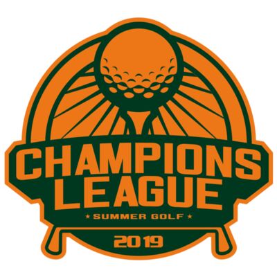 Champions League Summer Golf logo template Miniatura