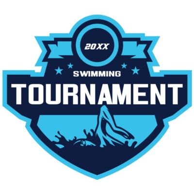 Swimming Tournament logo template Miniatura