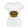 Playera Dama: Algodón Peinado Cuello V Miniatura