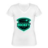 Playera Dama: Algodón Peinado Cuello V Miniatura