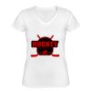 Playera Dama: Algodón Peinado Cuello V Miniatura