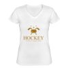 Playera Dama: Algodón Peinado Cuello V Miniatura